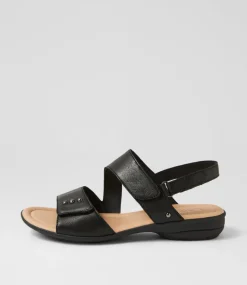 Women SUPERSOFT Comfort|Flats-Bills Black Leather Sandals