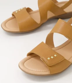 Women SUPERSOFT Comfort|Flats-Bills Dark Tan Gum Leather Sandals