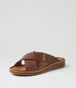 Women COLORADO Comfort|Slides-Bindya Chocolate Leather Slides