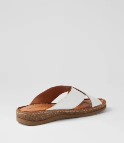 Women COLORADO Comfort|Slides-Bindya White Leather Slides