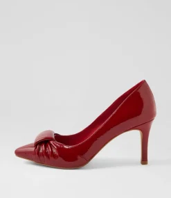 Women TOP END Dress|Heels-Bingley Dark Red Patent Leather Pump Heels