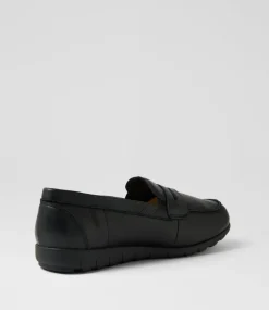 Women SUPERSOFT Comfort|Loafers-Birdi Black Wide Fit Leather Loafers