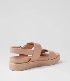 Women DIANA FERRARI Flats|Sandals-Blamer Dark Nude Natural Leather Sandals