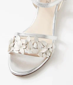 Women SUPERSOFT Comfort|Flats-Blossums Silver Leather Sandals