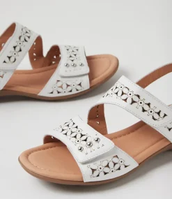 Women SUPERSOFT Comfort|Flats-Bluebird White Leather Sandals
