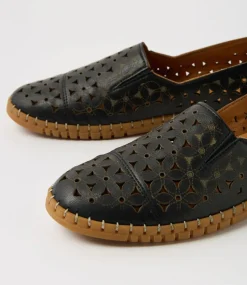 Women DIANA FERRARI Loafers|Flats-Bondie Black Leather Loafers