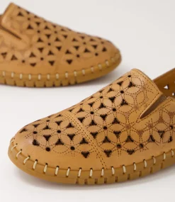 Women DIANA FERRARI Loafers|Flats-Bondie Tan Leather Loafers