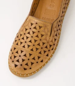 Women DIANA FERRARI Loafers|Flats-Bondie Tan Leather Loafers