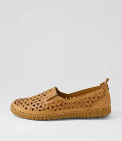 Women DIANA FERRARI Loafers|Flats-Bondie Tan Leather Loafers