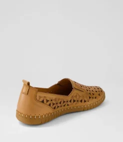 Women DIANA FERRARI Loafers|Flats-Bondie Tan Leather Loafers