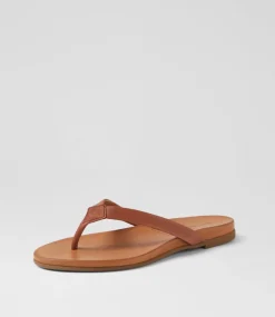 Women DIANA FERRARI Slides|Flats-Bondis Tan Leather Slides