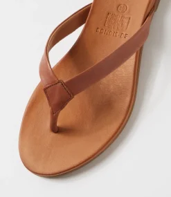 Women DIANA FERRARI Slides|Flats-Bondis Tan Leather Slides