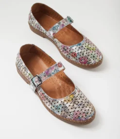 Women DIANA FERRARI Mary Janes|Flats-Boney Metallic Leather Flat Shoes