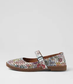 Women DIANA FERRARI Mary Janes|Flats-Boney Metallic Leather Flat Shoes