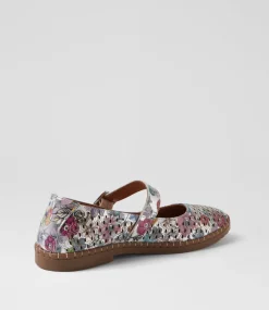 Women DIANA FERRARI Mary Janes|Flats-Boney Metallic Leather Flat Shoes