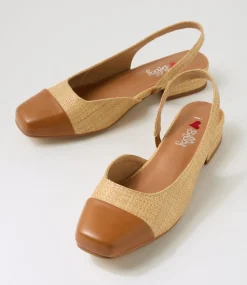 Women I LOVE BILLY Heels|Flats-Bonsoon Tan Natural Synthetic Raffia Heels