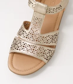 Women SUPERSOFT Comfort|Flats-Boom Champagne Gum Leather Sandals
