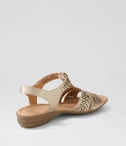 Women SUPERSOFT Comfort|Flats-Boom Champagne Gum Leather Sandals