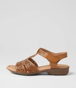 Women SUPERSOFT Comfort|Flats-Boom Dark Tan Gum Sole Leather Sandals