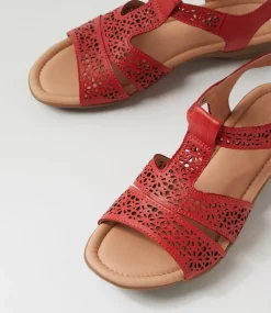 Women SUPERSOFT Comfort|Flats-Boom Poppy Leather Sandals