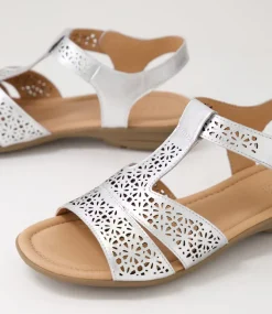 Women SUPERSOFT Comfort|Flats-Boom Silver Gum Leather Sandals