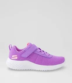 SKECHERS Sport School Shoes-Bounder Cool Cruise Junior Lavender Fabric Sneakers