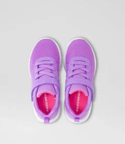 SKECHERS Sport School Shoes-Bounder Cool Cruise Junior Lavender Fabric Sneakers