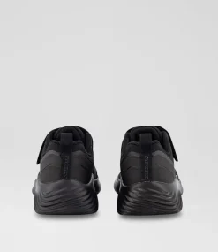 SKECHERS Sport School Shoes|Junior School Shoes-Bounder Gorven Junior Black Sneakers