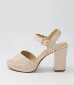 Women I LOVE BILLY Heels|Sandals-Bountys Nude Patent Pu Sandals