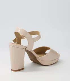 Women I LOVE BILLY Heels|Sandals-Bountys Nude Patent Pu Sandals
