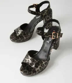 Women I LOVE BILLY Heels|Sandals-Bountys Pewter Leopard Sandals