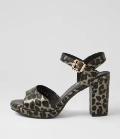 Women I LOVE BILLY Heels|Sandals-Bountys Pewter Leopard Sandals