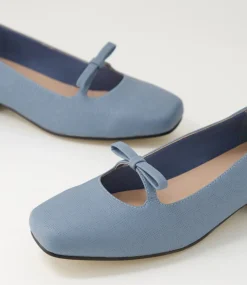 Women I LOVE BILLY Heels|Flats-Bowtala Denim Rose Emboss Heels