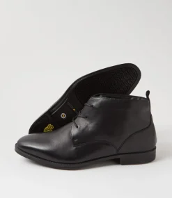 COLORADO Boots|Dress Shoes-Bracs Black Leather Lace Up Boots