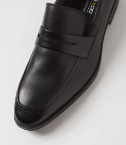 COLORADO Dress Shoes-Brad Black Leather Flat Shoes