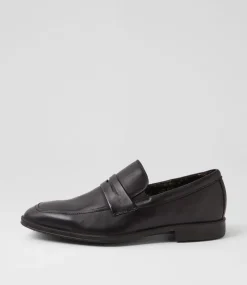 COLORADO Dress Shoes-Brad Black Leather Flat Shoes