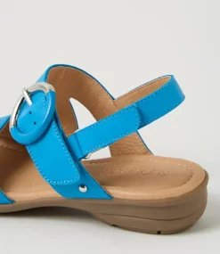 Women SUPERSOFT Comfort|Flats-Braeve Turquoise Leather Sandals