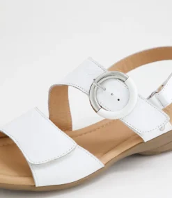 Women SUPERSOFT Sandals|Flats-Braeve White Leather Sandals