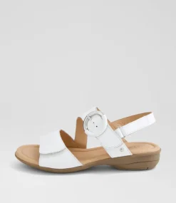 Women SUPERSOFT Sandals|Flats-Braeve White Leather Sandals