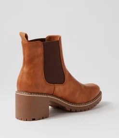 Women I LOVE BILLY Boots-Brato Tan Chelsea Boots
