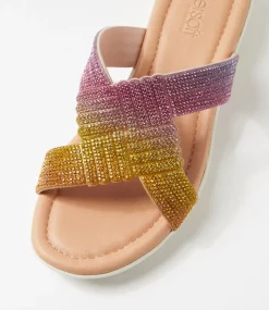 Women SUPERSOFT Comfort|Flats-Braxtan Multi White Leather Sandals