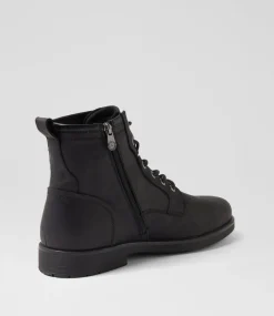 COLORADO Boots|Casuals-Brazil Black Leather Lace Up Boots