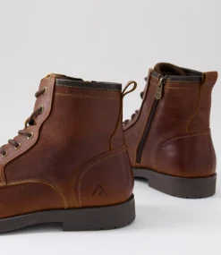 COLORADO Boots|Casuals-Brazil Dark Brown Pull Up Leather Lace Up Boots