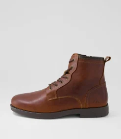 COLORADO Boots|Casuals-Brazil Dark Brown Pull Up Leather Lace Up Boots