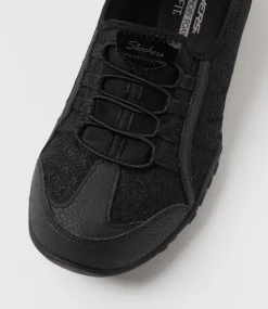 Women SKECHERS Sneakers-Breathe Black Mesh Sneakers