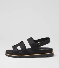 Women I LOVE BILLY Flats|Sandals-Breezin Black Sandals