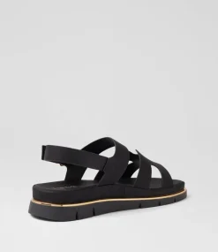 Women I LOVE BILLY Flats|Sandals-Breezin Black Sandals
