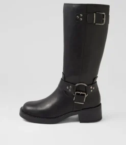 Women I LOVE BILLY Boots-Brenson Black Knee High Boots