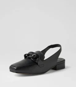 Women I LOVE BILLY Loafers|Heels-Brentel Black Heels