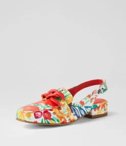Women I LOVE BILLY Loafers|Heels-Brentel White Tulip Patent Pu Heels